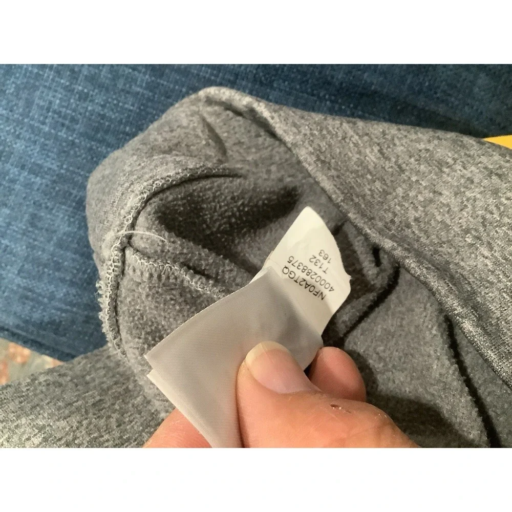 The North Face Pullover Hoodie Sweatshirt Mens Size L Gray Green Long Sleeve